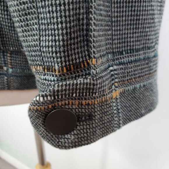 CJ Banks Gray Career or Casual Plaid Button Front Blazer Jacket NEW NWT Size 2X - Picture 11 of 16